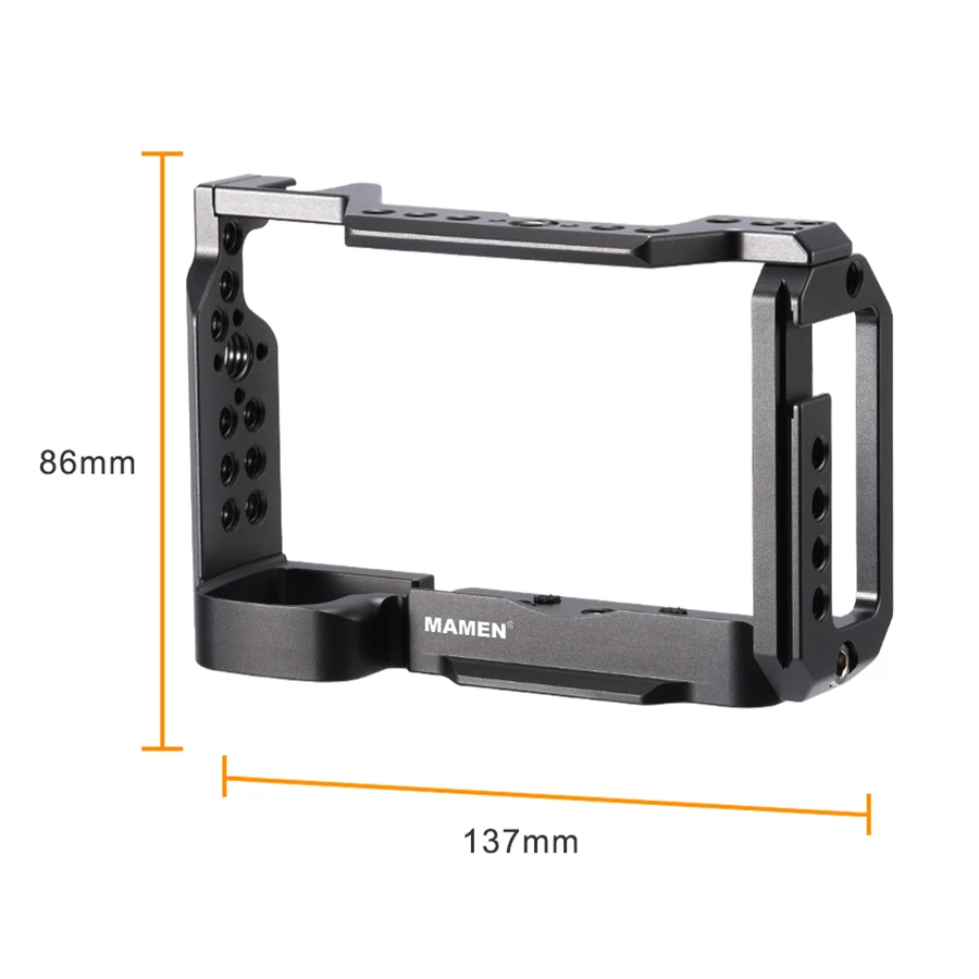 01 MAMEN камера клетка для sony A6100 A6400 ILCE-6100 ILCE-6400 алюминиевый сплав клетка для крепления штатива быстросъемный Удлинитель Набор для фото - Цвет: 01