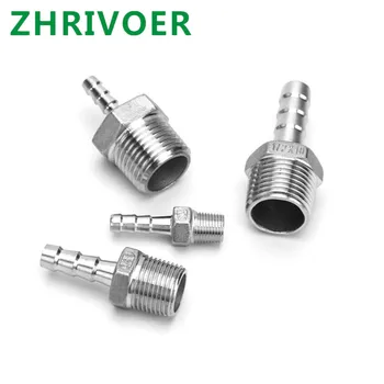 

BSP Male Thread Pipe Fitting X Barb Hose Tail Reducer Pagoda Joint Coupling Connector Stainless Steel 304