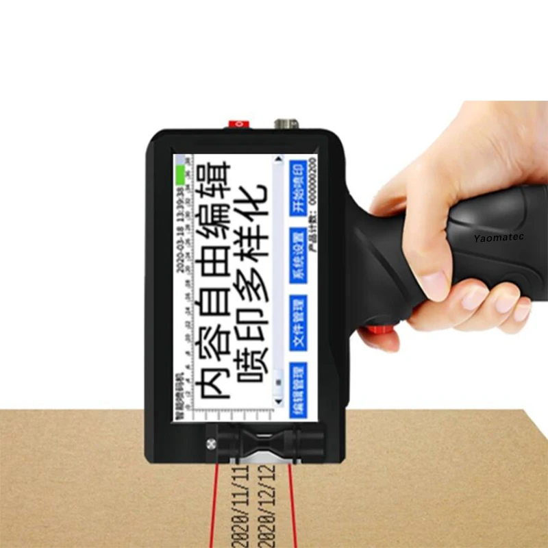 Impressora a Jato de Tinta Handheld do Jato de Tinta da Garrafa Plástica da Etiqueta da Data de Validade do Logotipo do Código do Grupo da Barra da Língua Térmica Grupo Barra Língua Inglesa qr do da - Imagem 5