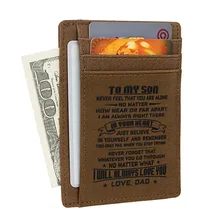 Ультратонкая защита RFID из натуральной кожи, пластиковый чехол для кредитных карт, держатель для ID карт, кошелек Crazy Horse, подарок для родителей и детей