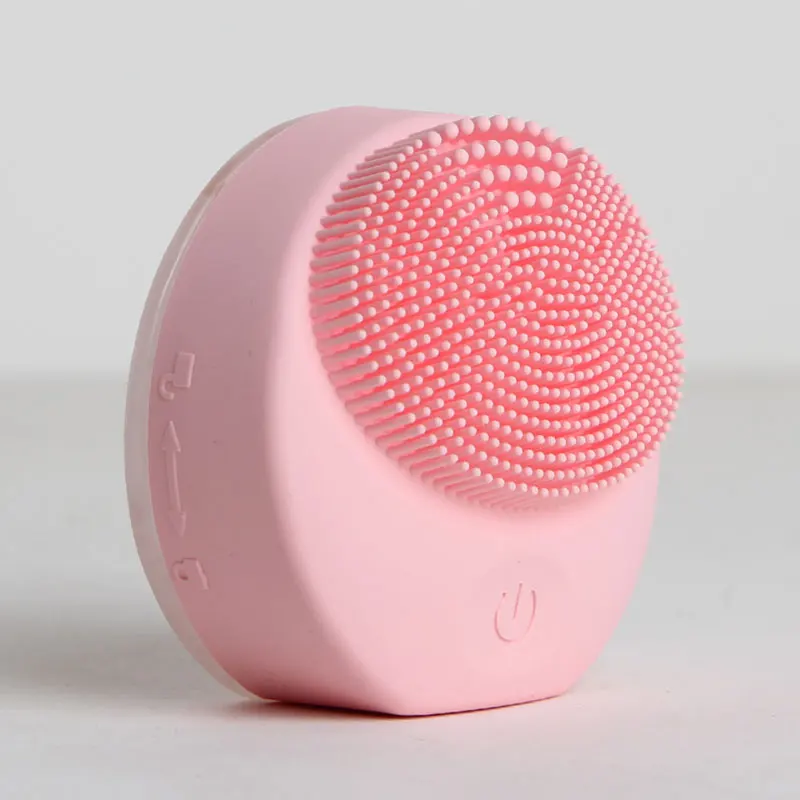 

New Arrival Waterproof mini Face Jade Massager Heads Facial Cleansing Instrument Electric Face Silicone Cleansing Brush FOR girl