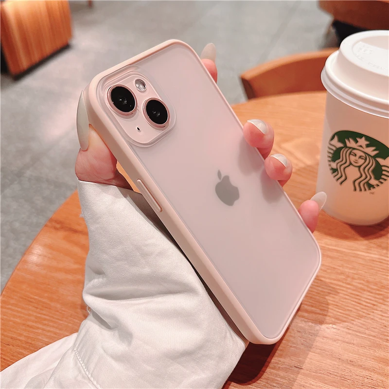 Защитный чехол для iPhone 13 Pro Mini Матовый Прозрачный ударопрочный iphone Max защитный