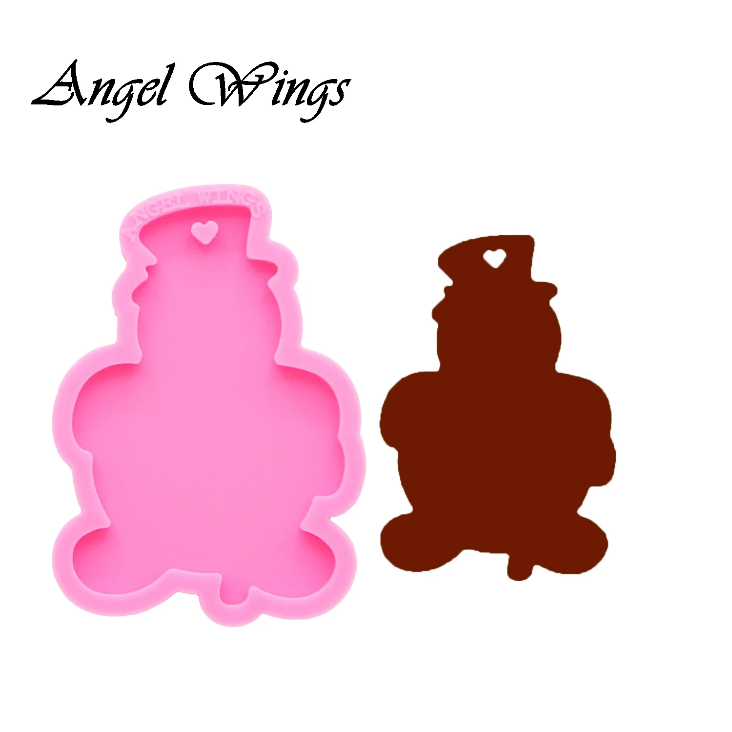 Shiny keychains Christmas gingerbread man Silicone Molds DIY Jewelry snowman keychain mould Epoxy Resin Mold Custom DY0186 | Дом и сад