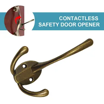 

Handheld Press Elevator Tool Hygiene Hand Antimicrobial Alloy EDC Door Opener Door Handle Key Metal Portable Door Opener Tool
