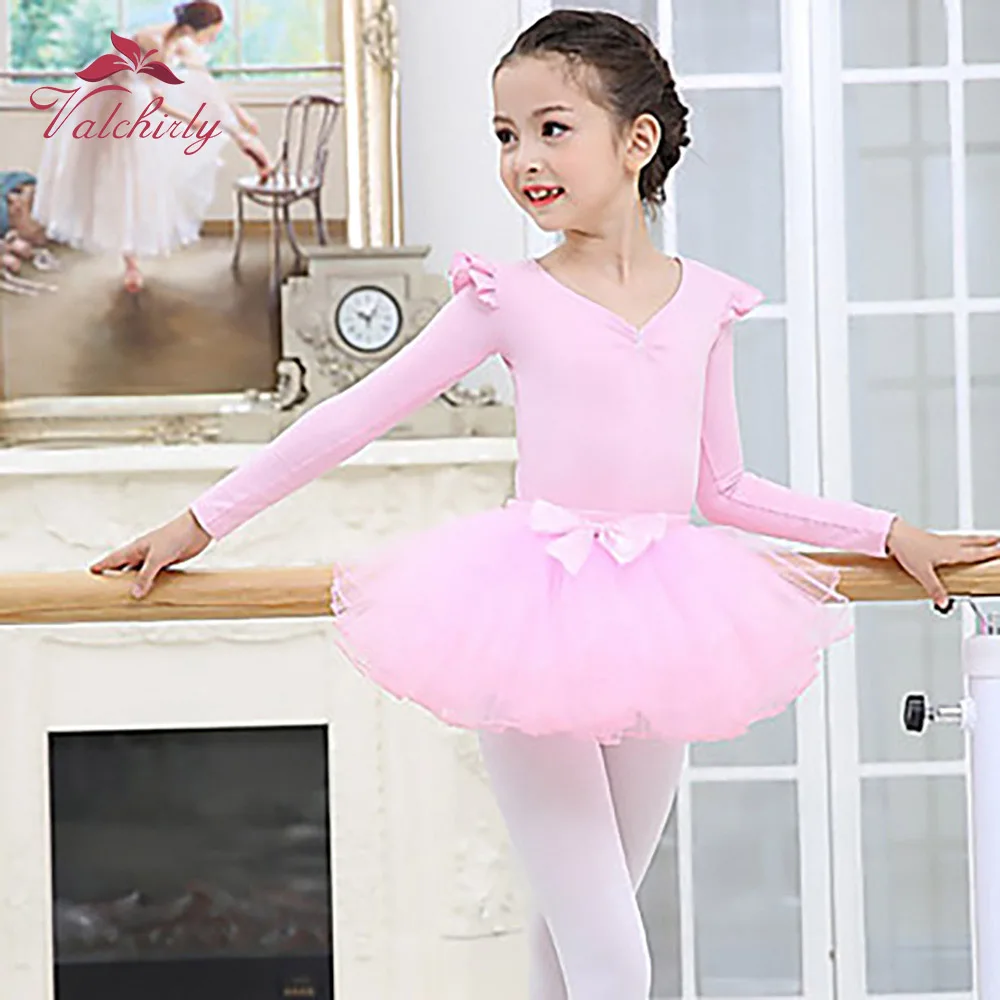 Длинное балетное платье-пачка без рукавов; мягкая хлопковая танцевальная трико; детский гимнастический костюм для балерины; костюм для девочек