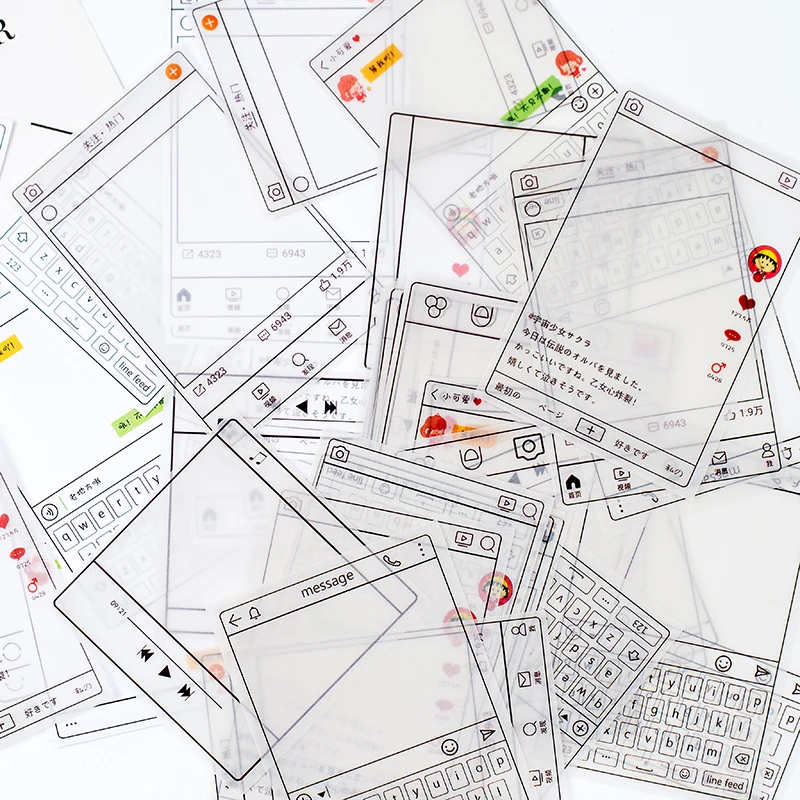 

20Pcs Notepad Memo Simple Dialog Sticker DIY Craft Scrapbooking Album Junk Journal Happy Planner Decorative Stickers