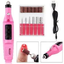 Электрический Фрезер для ногтей, сверлильный станок набор для маникюра и педикюра, жидкость для снятия Комплект сильный Фрезер для ногтей, сверлильный инструмент для полировки шлифовальные круги для нейл-арта