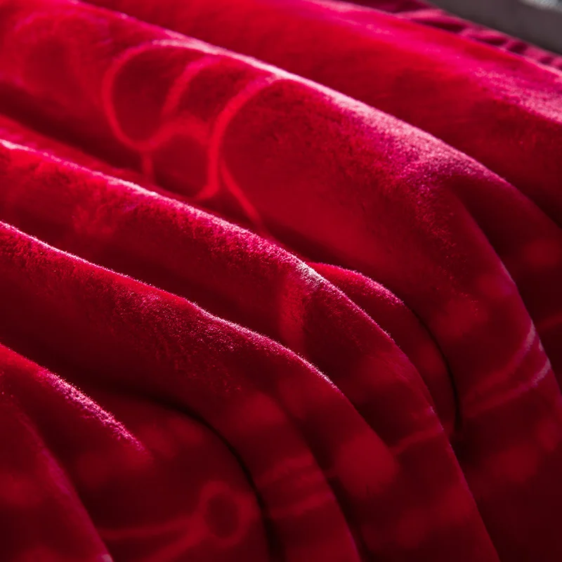 Роскошное красное супер теплое плотное Облачное одеяло 200*230 см с рисунком павлина, плотное пушистое зимнее покрывало для дивана и кровати для взрослых