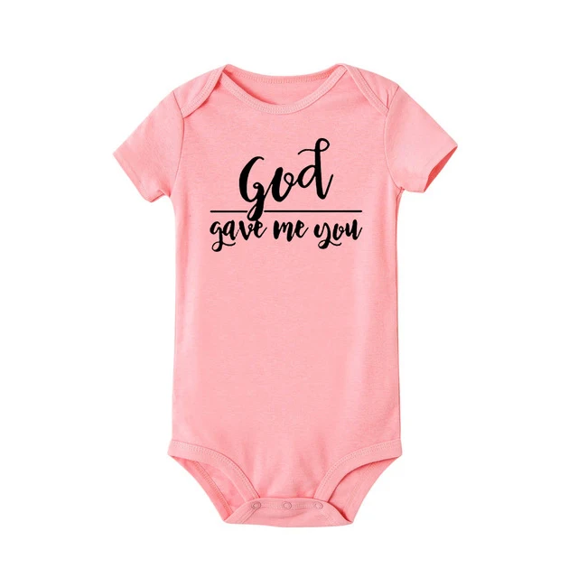 2019 г., God Give Me You, хлопковое боди для новорожденных, белое боди с короткими рукавами для маленьких мальчиков и девочек, свободная графическая
