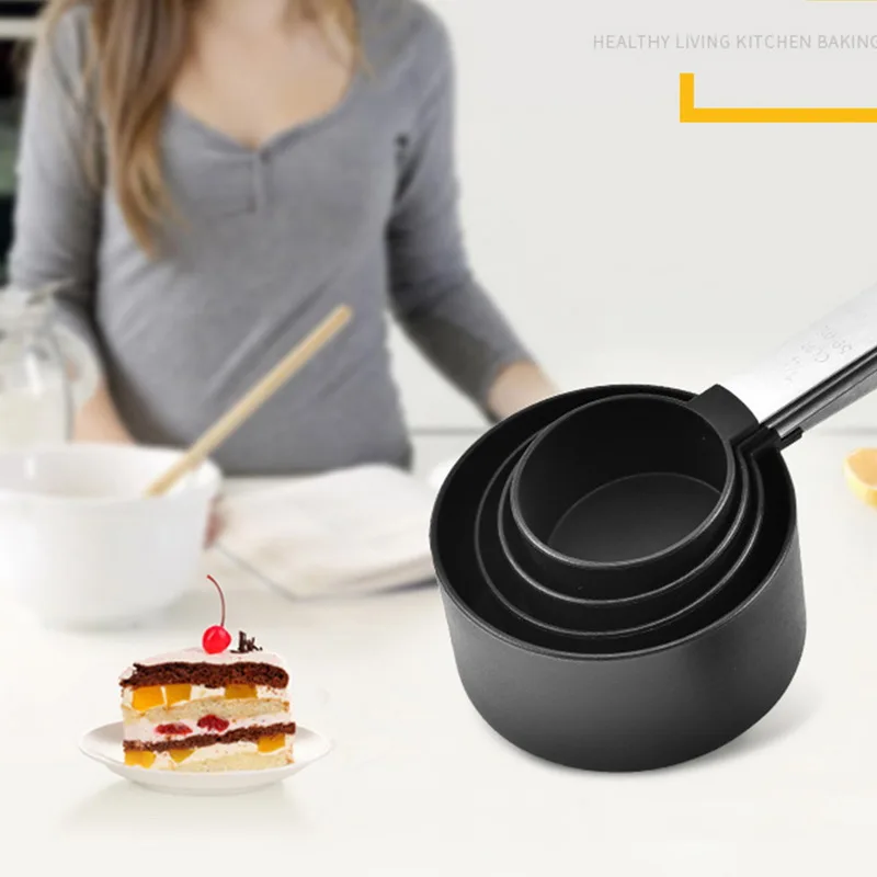 

4/8pcs Premium Plastic Measuring Cups Measuring Spoon Kitchen Tool Baking Coffee Tea Measuring Set Mini Scales Spoons