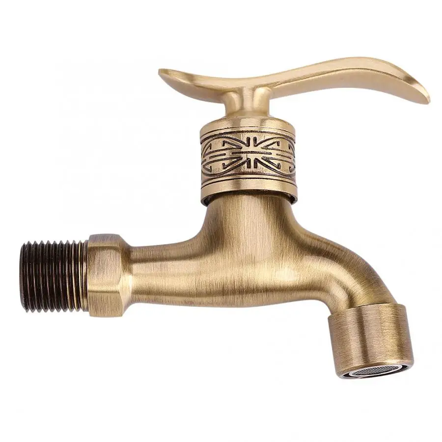 Brass Washing Machine Faucet Wall Mount Lever Handle Laundry Bathroom Cold Water