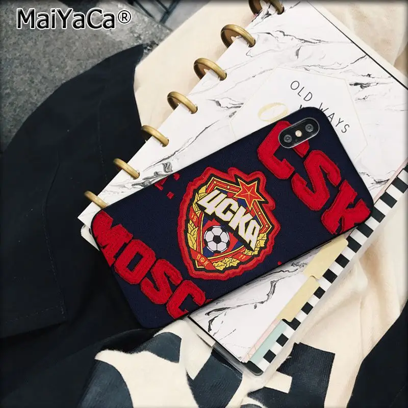 A4 Силиконовый черный чехол MaiYaCa PFC ЦСКА для телефона Apple iphone 11 pro 8 7 66S Plus X XS MAX 5s SE XR, чехлы для мобильных телефонов - Цвет: A4