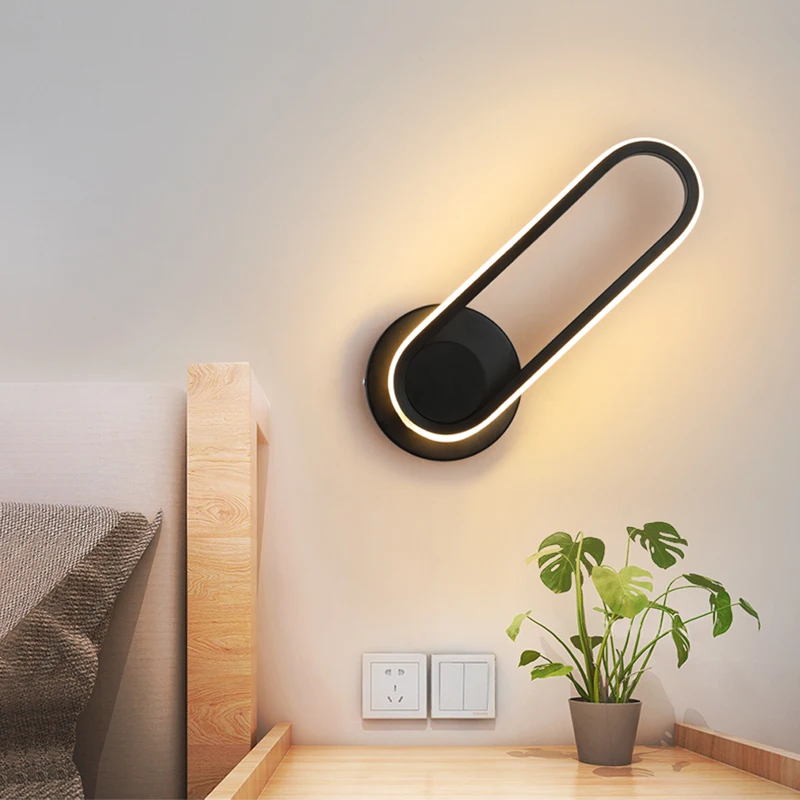 현대 LED 벽 램프 침대 옆 AC96V-260V 조명 거실 침실 머리맡 램프