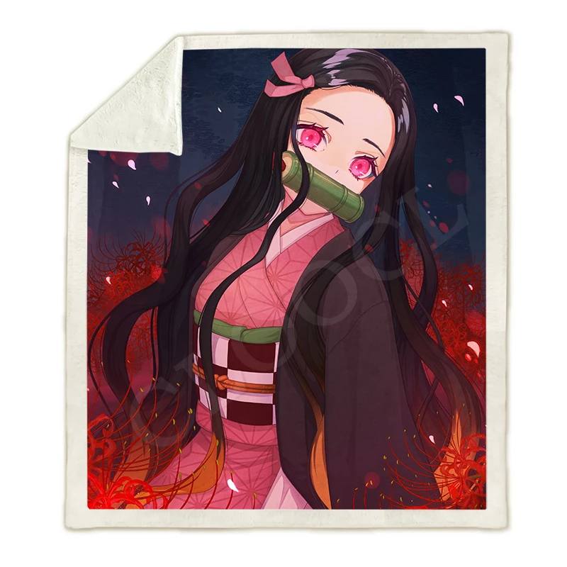Blanket 27 Аниме демон убийца Kimetsu No Yaiba одеяла 3D принт Мода диван путешествия для подростков мужчин и женщин постельные принадлежности пледы одеяла плюшевое одеяло - Цвет: Blanket 27