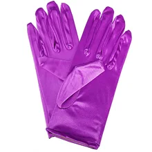 Разноцветные невесты Дешевые Novia белые аксессуары для свадьбы свадебный фиолетовый дамы Пышное Платье желтый Атлас короткие уникальные перчатки