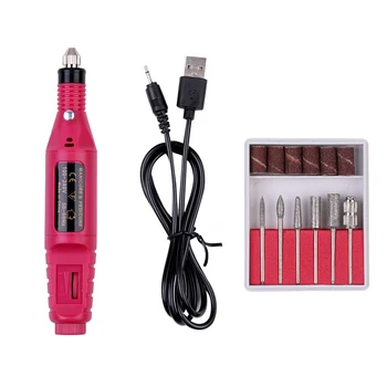 

1 Set Professional Electric Nail Drill Machine Kit Manicure Machine Nail Art Pen Pedicure Nail File Sander Polisher Tools Bands