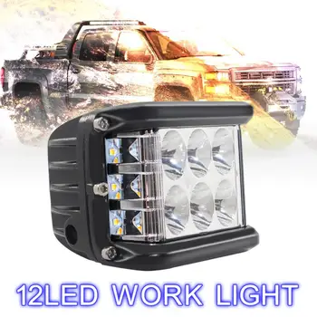 

4 Inch 45W White + Yellow Spot Flood Combo LED Work Light Lamp Waterproof Offroad Car LED Worklight with Multiple Lighting Mode