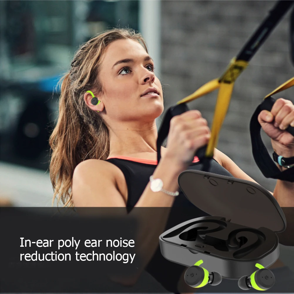 TWS Bluetooth 5,0 гарнитура беспроводная водонепроницаемая ушные крючки наушники CVC наушники HD Bass Soundfor для спортзала бега плавания
