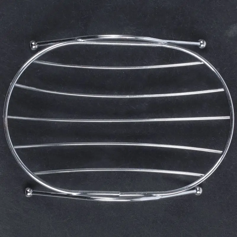 1 Piece Fashion Brief Stainless Steel Bathroom Round Soap Dishes Box Holder Tray Silver