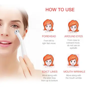 

Electric Anti Aging Wrinkle Eye Patch Relief Massager Pen Negative Ion Deep Importing Vibration Eye Care Skin Lifting Machine s