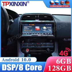 Reproductor Multimedia de vídeo y navegación GPS para coche, Radio con Android 10, 128GB, 2 din, dvd, Para Jaguar F PACE, años 2016 a 2018