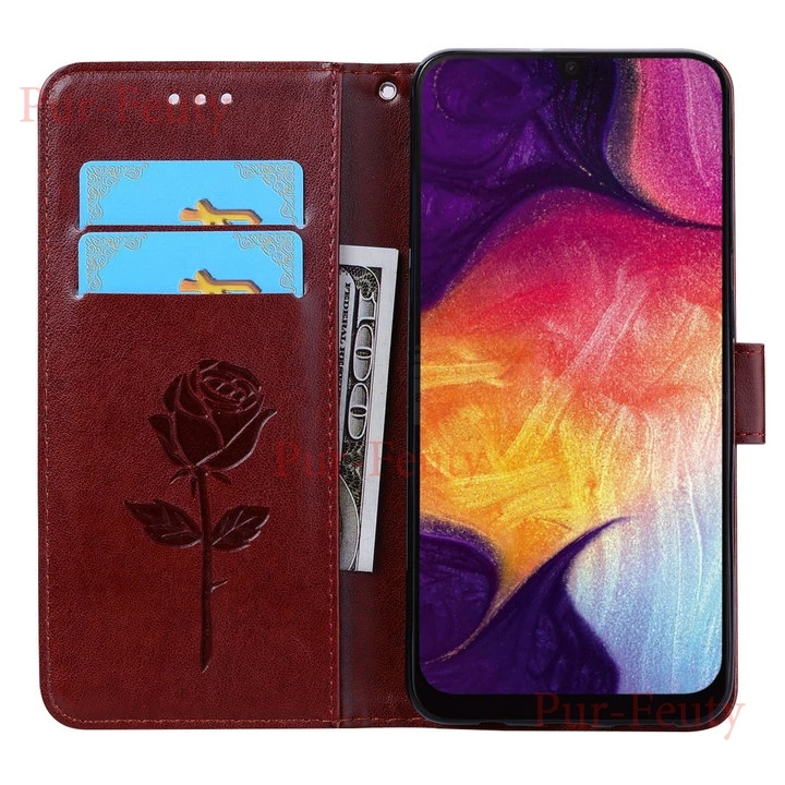 Чехол для samsung A50 A505FD 360 Защита из искусственной кожи 3D Розовый откидной Чехол с отделением для карт для samsung Galaxy A50 A 50 SM-A505FN/DS
