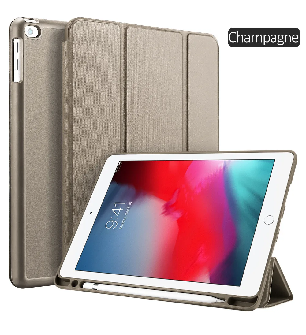 Флип-чехол для Apple iPad 9,7 iPad Air 2 56 PU кожаный чехол-подставка для автоматического сна/пробуждения чехол для планшета с держателем для карандаша