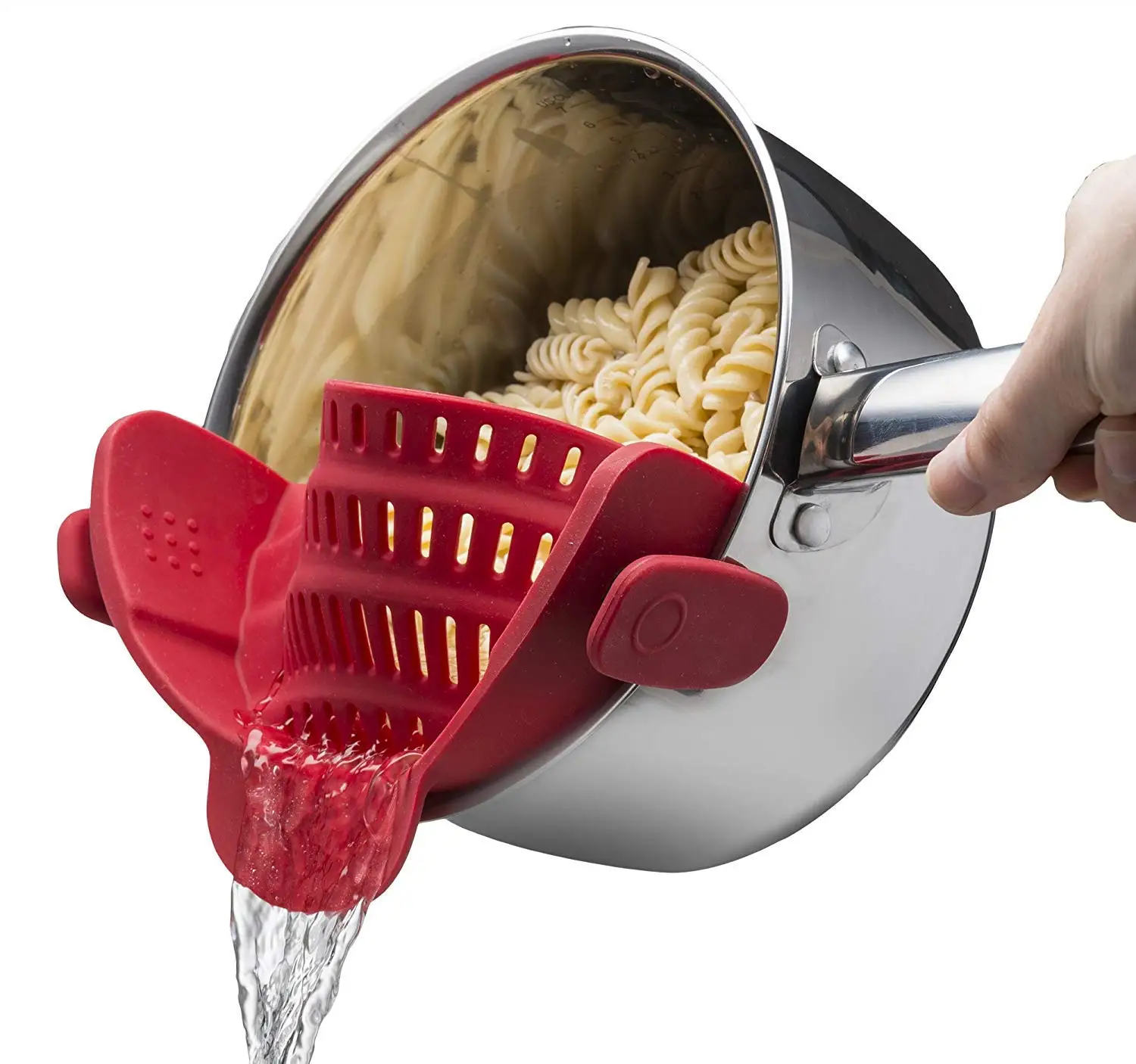 

Water Strainer Fits All Pots and Bowls Kitchen Gadget Clip on Silicone Colander Rice Strainer Flour Sifter Home Kitchen Tool