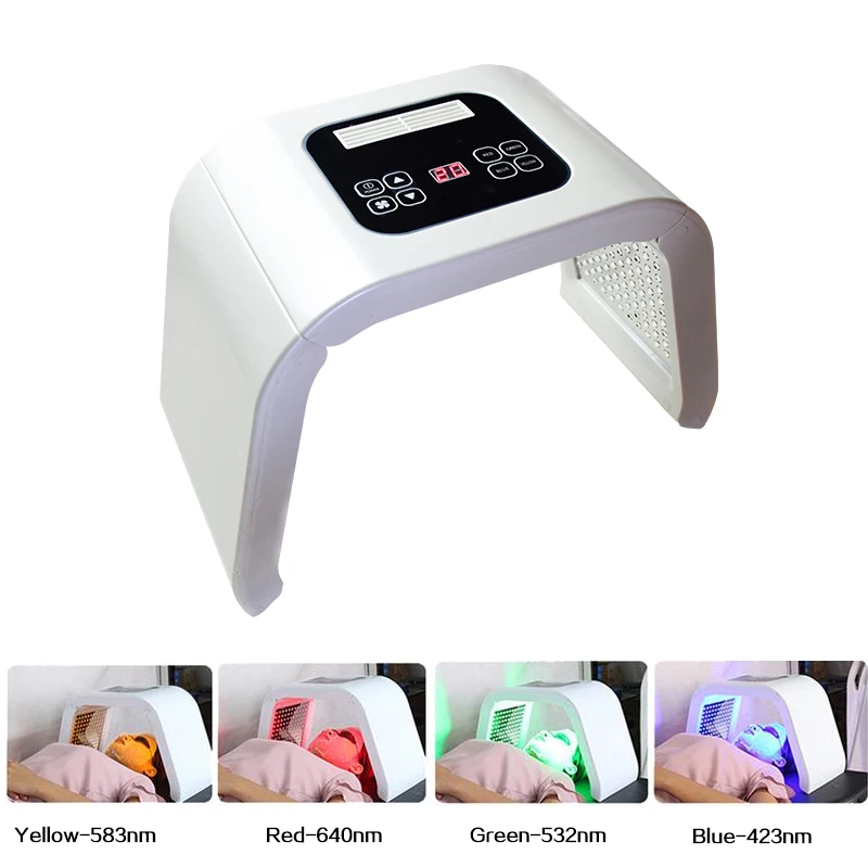 

Professional LED Facial Mask 4 Colors Light Skin Rejuvenation Korean Photon Therapy Face Mask Machine Neck Beauty Led Mask