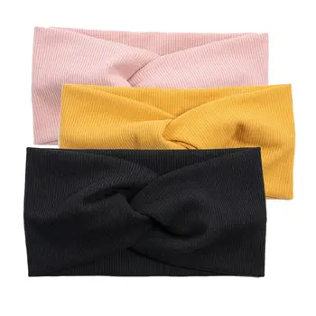 

3x Women Cotton Headband Twist Knot Elastic Head Wrap Sports Gym Yoga Hair Band Cotton Yoga Hair Band 2019