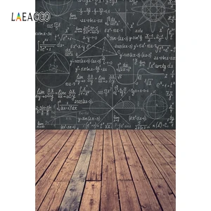 Image 1 - Laeacco Back to School Photophone Geometric Patterns Wooden Floor Photography Backdrops Photo Backgrounds Student Photozone Prop