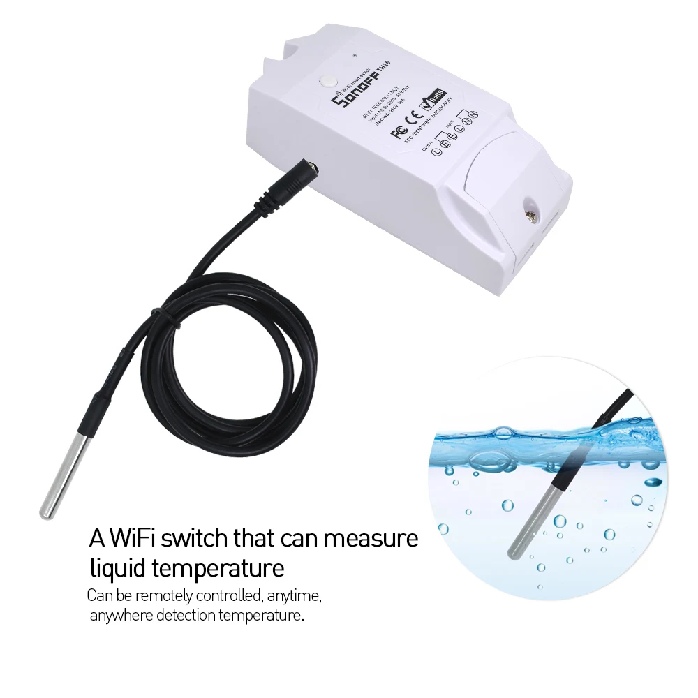  Sonoff TH16 Relay Module Smart Home Wifi Switch Humidity Sensor Temperature Monitor Works With Alex - 4000296212032