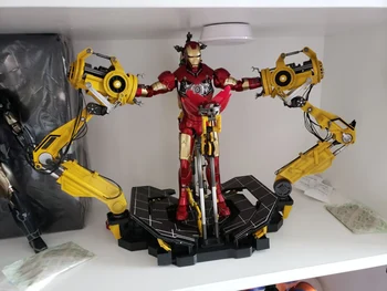 

1/6 Scale Iron Man 2 Suit-up Gantry Iron Man Diecast Alloy Armour Dismantling Station With light control For Iron Man MK4 Toys