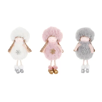 

3Pcs New Year Gift Cute Angel Doll Xmas Tree Ornament Noel Decor Merry Christmas Decoration for Home Kid Gift-Snowflake