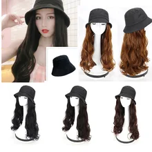 Шляпы парики для женщин длинные вьющиеся волны парик крышка термостойкие парики косплей синтетические парики KG66