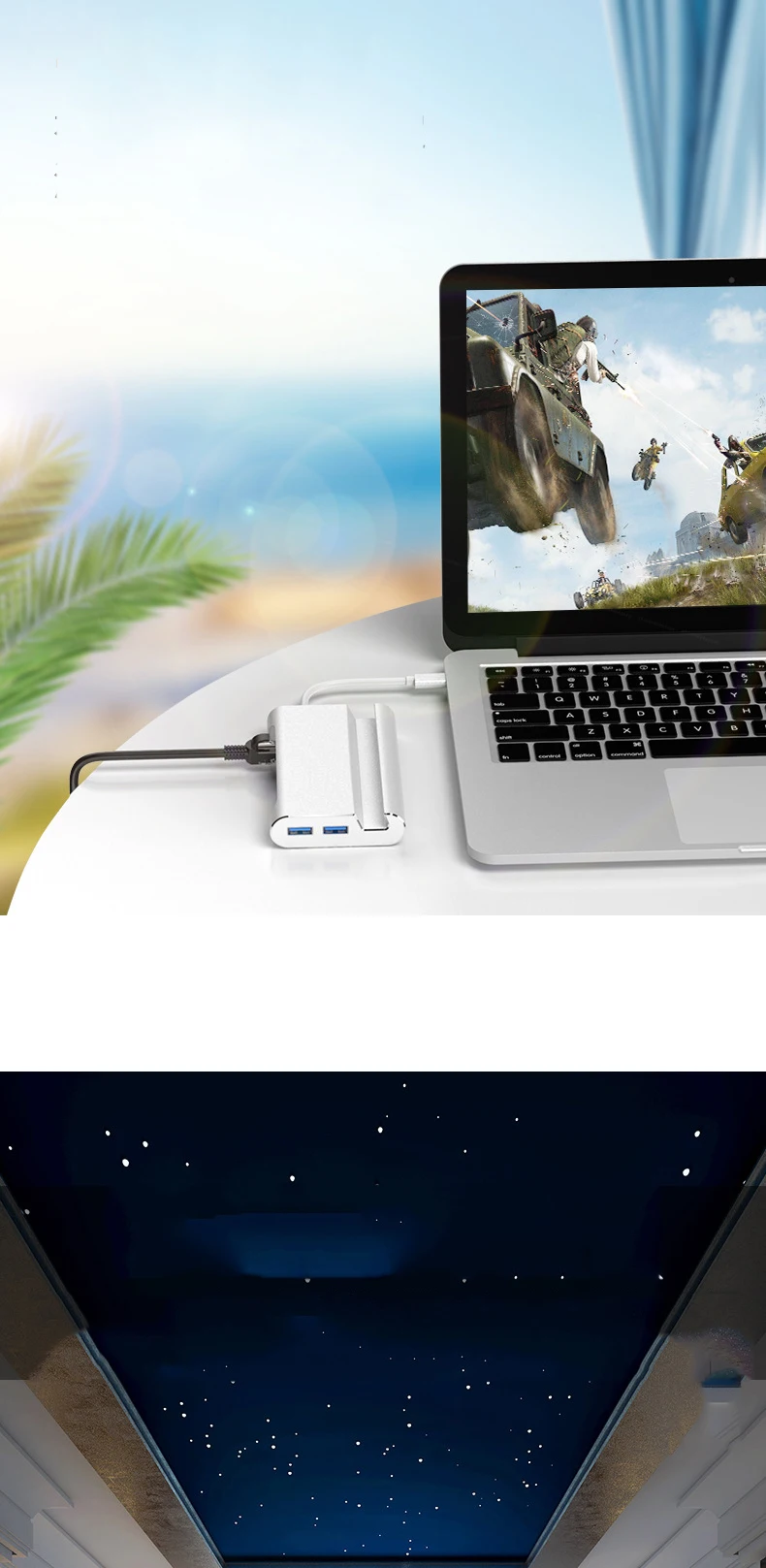 Usb type-c док-станция 7 в 1 с кронштейном для мобильного телефона, многофункциональная быстрая зарядка, портативный usb-хаб, HDMI, VGA интерфейсы