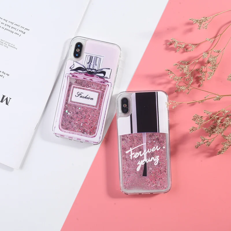 

For iPhone X Case Liquid Glitter Dynamic Case For iPhone 6 6S 7 8 Plus XR 5 5S SE Case For iPhone X XS Max TPU Phone Back Cover