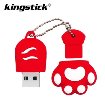

Cartoon cat paw model USB 2.0 memory stick cute cat paw USB flash drive Pendrive 4GB 16GB 32GB 64GB actual capacity