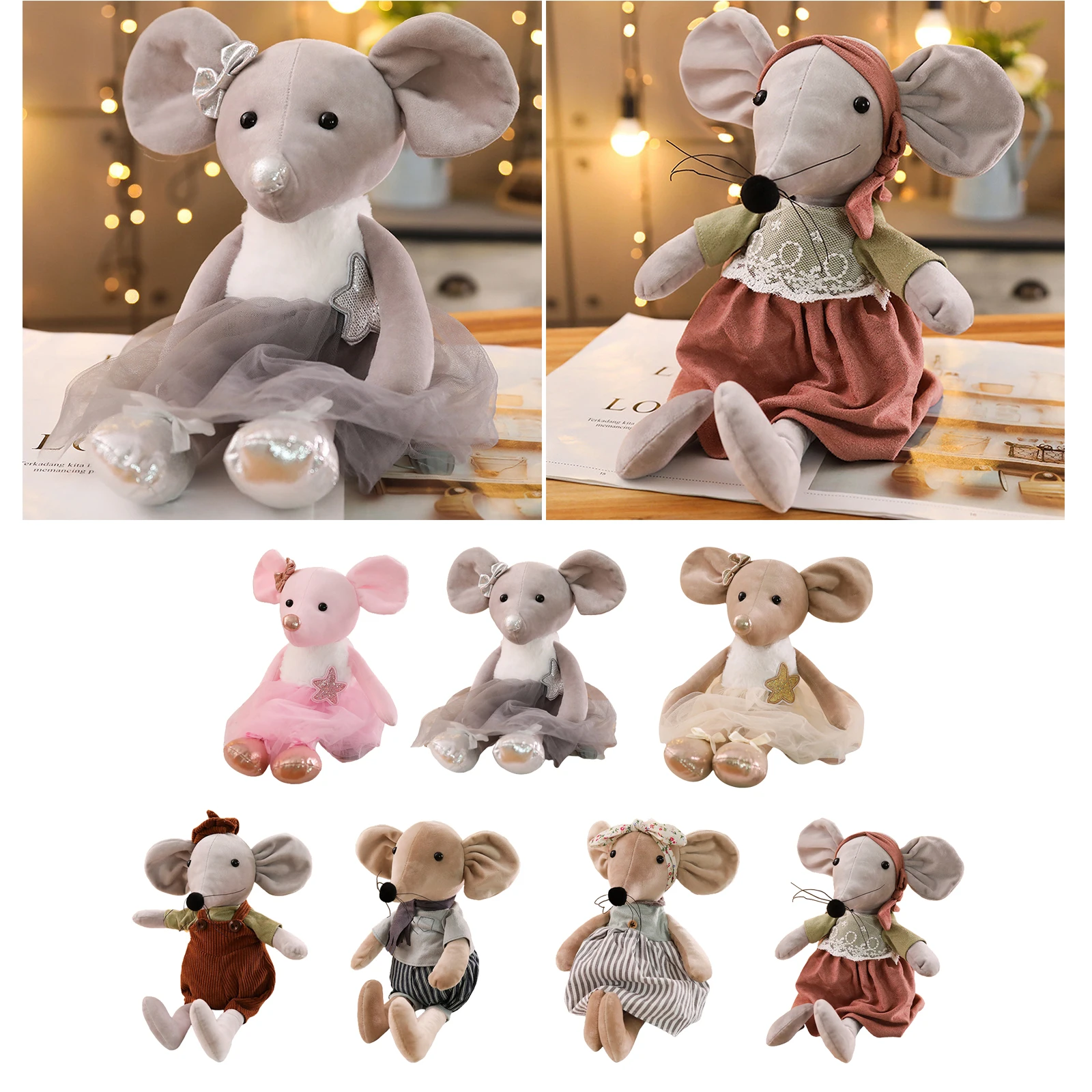 Plush Toys Cartoon Stuffed Ballet Mouse Dolls Soft Children Gifts Ornaments Plush Toys Cartoon Stuffed Ballet Mouse Dolls Soft Children Gifts Ornaments