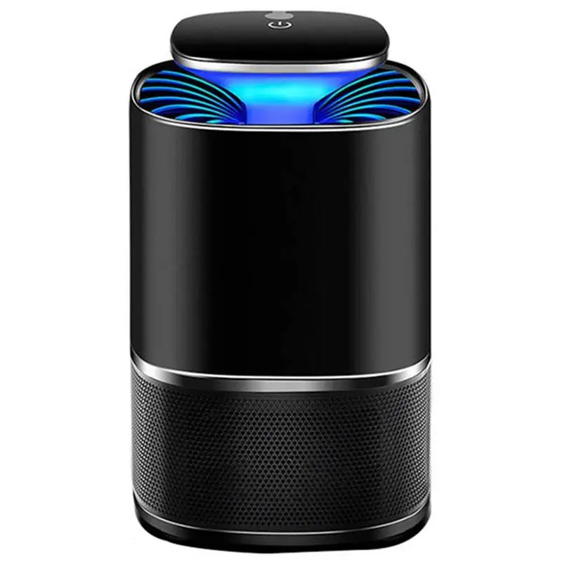 Black Лампа-убийца комаров, Zapper, Электронный убийца насекомых, USB светодиодный Ловушка-ловушка для ловли комаров, без химических веществ - Цвет: Black