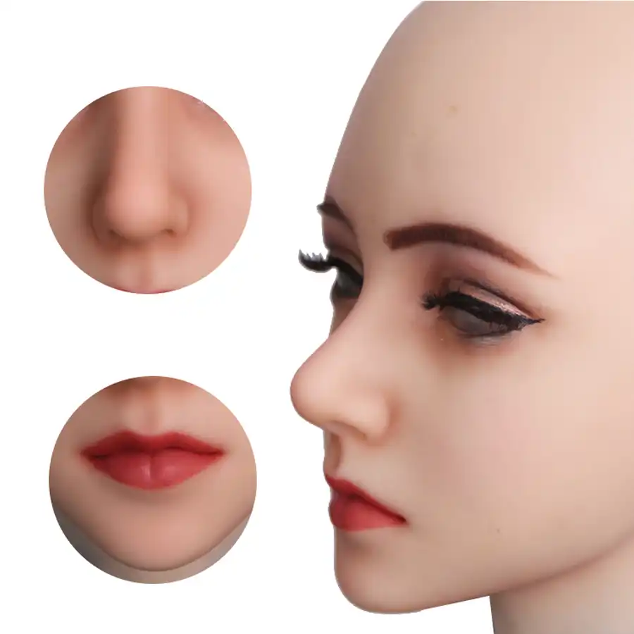 Crossdressing Transgender Soft Silicone Head Masken Face for 