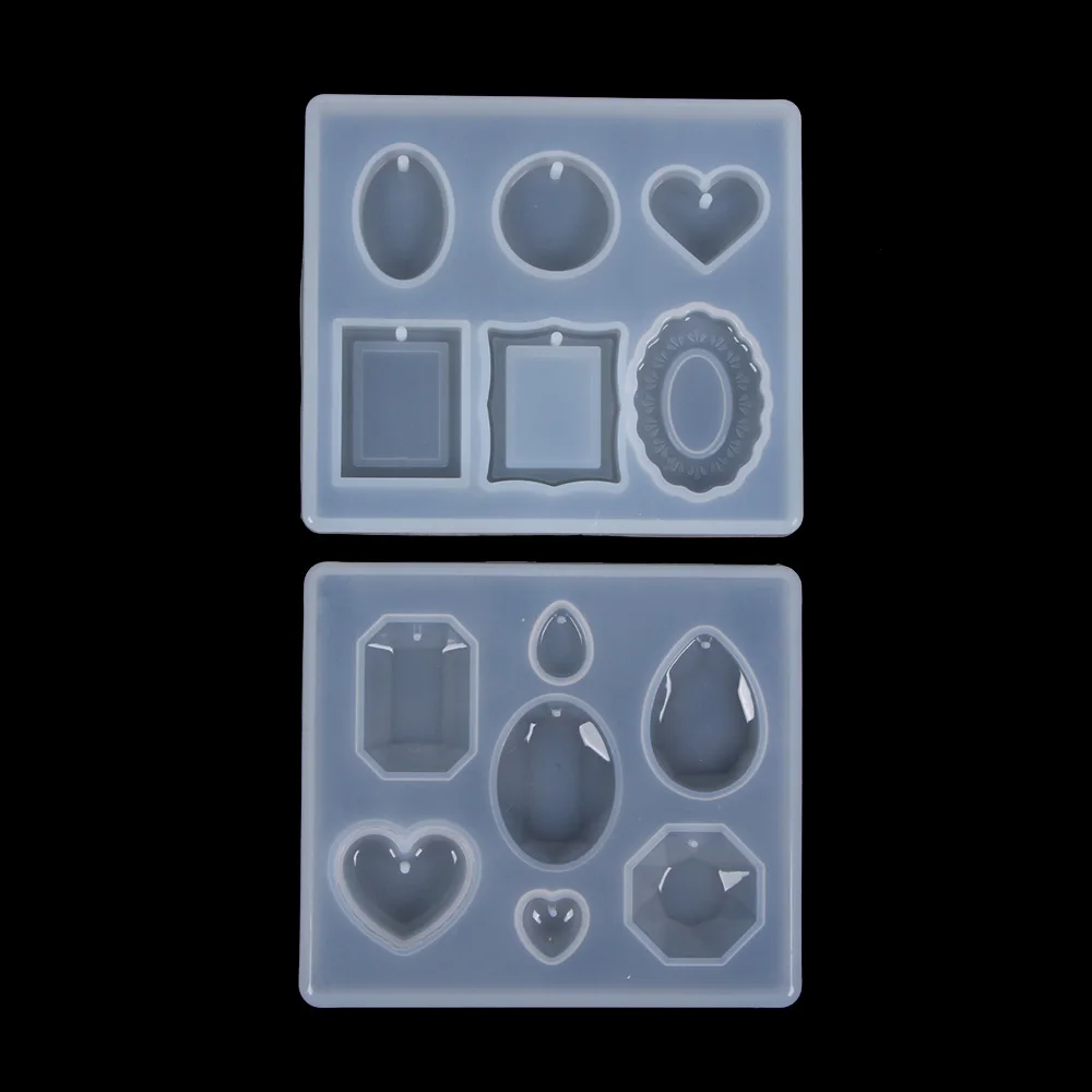 New UV Resin Jewelry Liquid Silicone Mold Diamond Shape Planet Molds For DIY Necklace Pendant Charms Making Jewelry