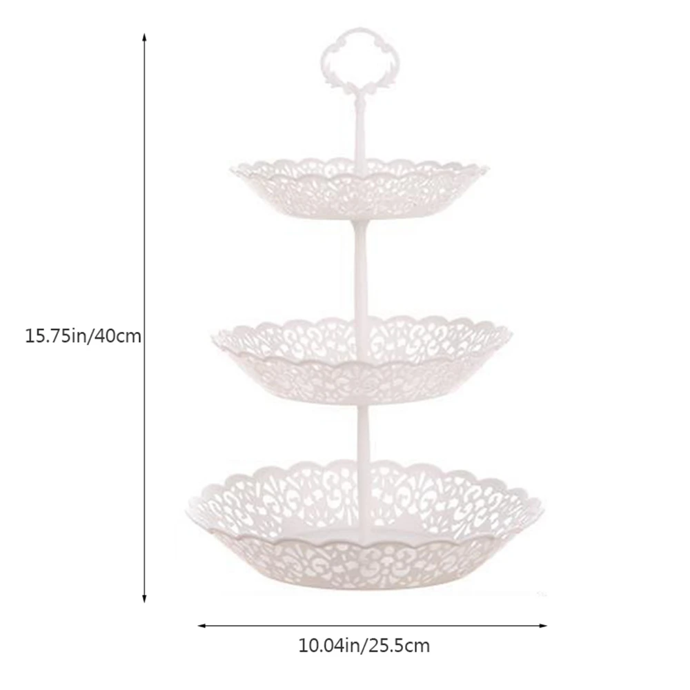 Трехслойный съемный полый снек фруктовый десерт поднос подставка для пирога 3 яруса поддон для хранения продуктов стойка свадебные принадлежности