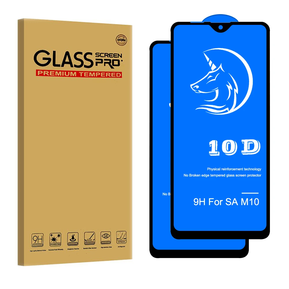 CAMDEMS 10D 200pcs 2in1 Tempered glass screen protector for samsung M10 M20 M30 M40 M50 A8S A8 A9 A10 A10E A20 wholesales film