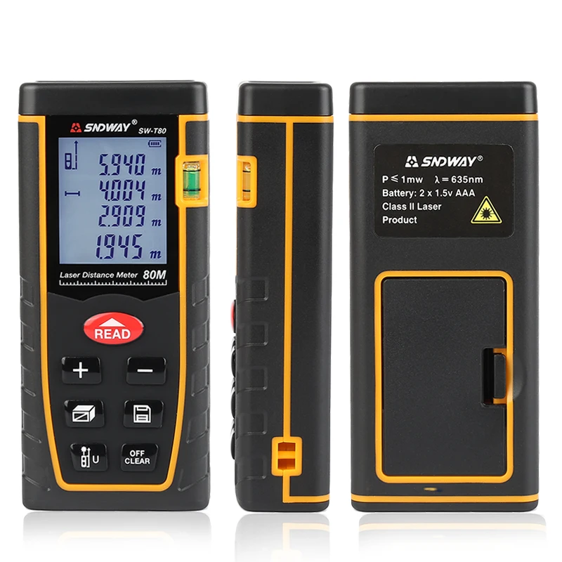 Laser Rangefinder Distance Meter Electronic Roulette Laser Tape Measure Range Finder Digital Ruler m дальномер 80m Laser Rangefinder Distance Meter Electronic Roulette Laser Tape Measure Range Finder Digital Ruler m дальномер 80m
