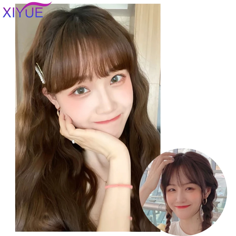 Long Wavy Culry U-Shaped Half Wig for Women Natural Female Long Black Brown Water Ripple Wigs Heat Resistant Synthetic Fake Hair