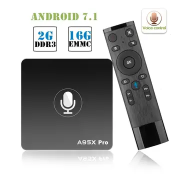 

A95X PRO TV Box Amlogic S905W 2GB RAM 16GB ROM Media Player 2.4G WiFi Support Youtube 4K HD 3D TV Android 7.1 Google TV Box