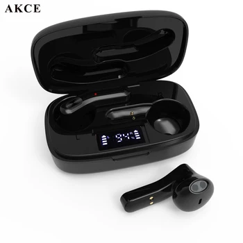 

AKCE Mini wireless earphone bluebooth orginal LED Screen Display auriculares bluetooth mobile phone earphones