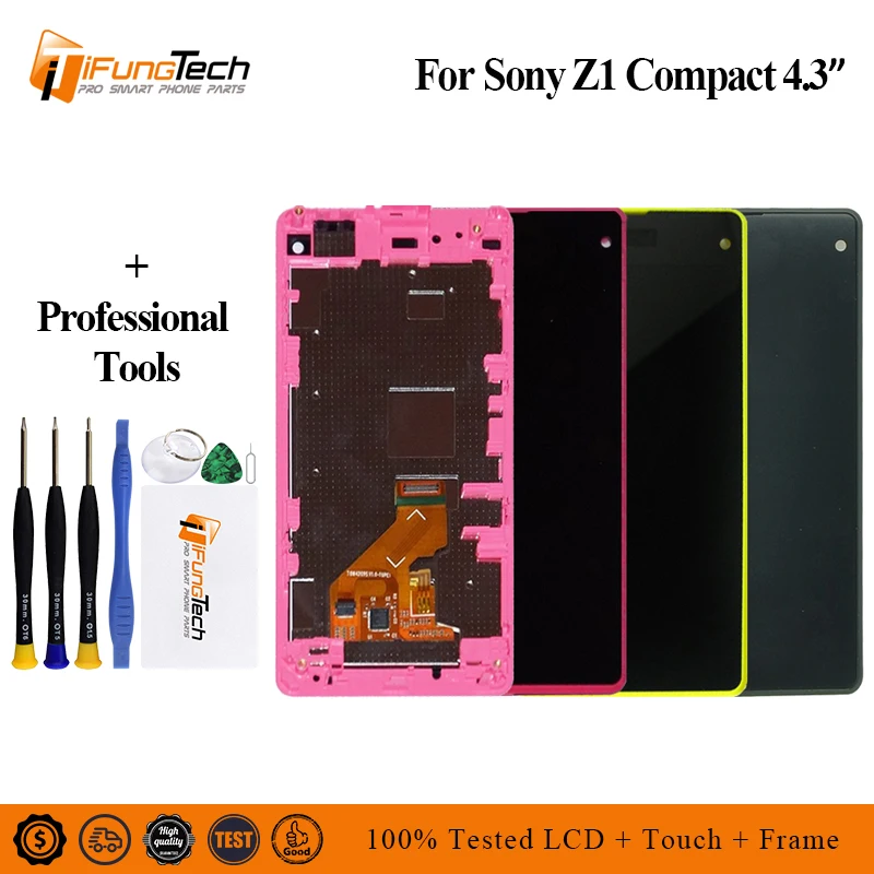 For SONY Xperia Z1 Compact LCD Display Touch Screen Digitizer Assembly Replacement M51w D5503 Mini | Мобильные телефоны и