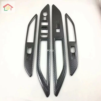 

For Peugeot 5008 2017 Car Styling Interior Door Window Lift Switch Panel Cover Armrest decorative panel Sequins auto Accessories